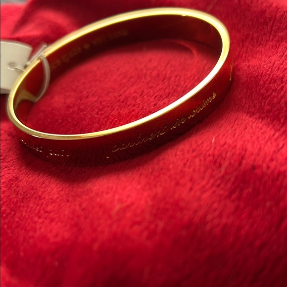 Kate Spade Gold Bangle with Black Pouch - Picture 4 of 4
